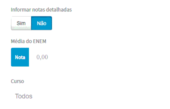 Simulação com nota por prova